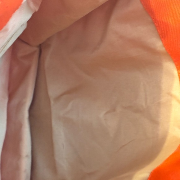 Orange Tote Bag with Smile Design - Picture 2 of 5